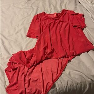 Orange Short Sleeve Dress